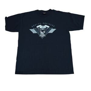 Vintage Harley Davidson Double Sided Graphic Crewneck Short Sleeve Tee Mens XL